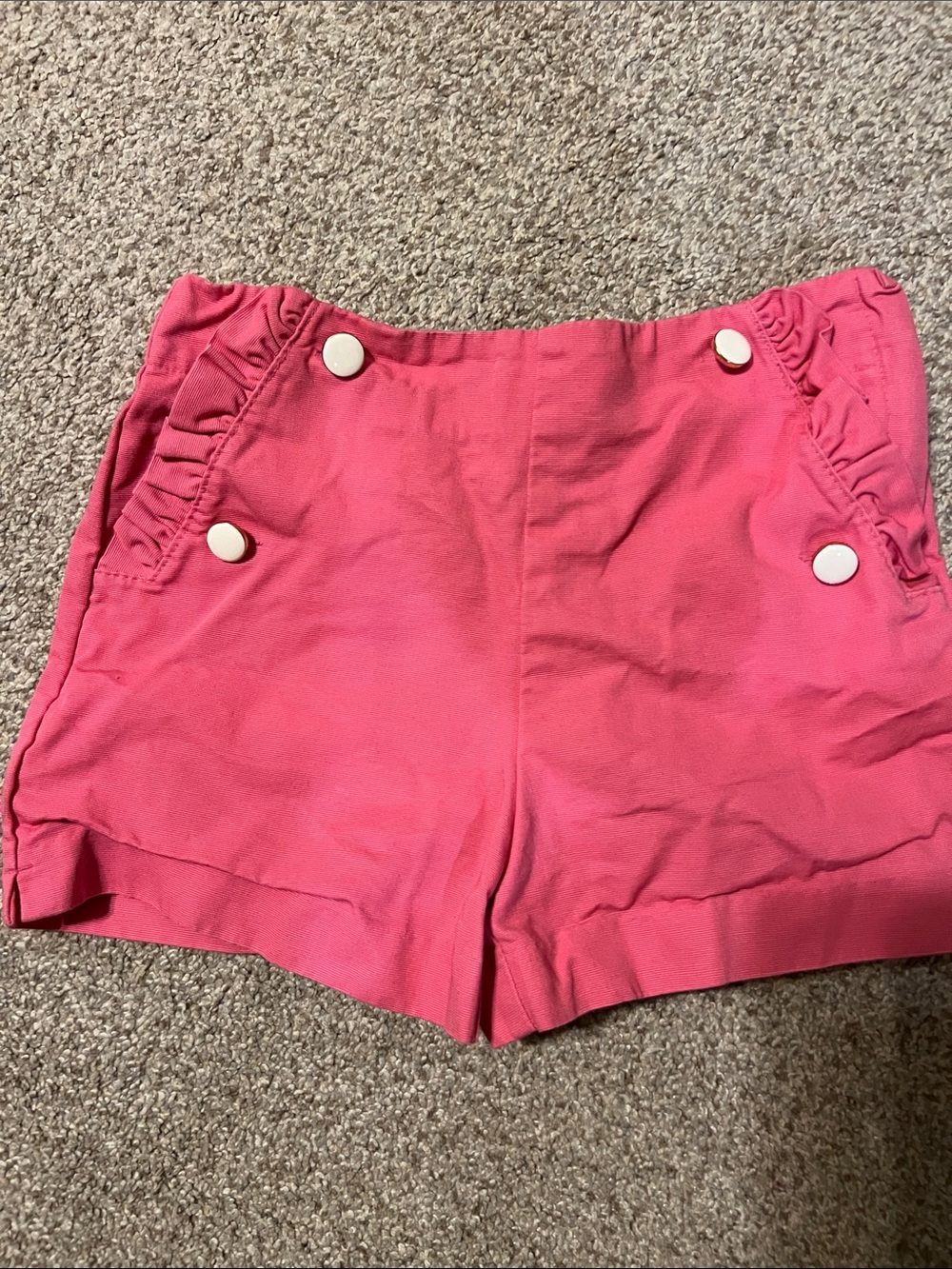 Janie and Jack Coral Pink Ruffle Button Shorts